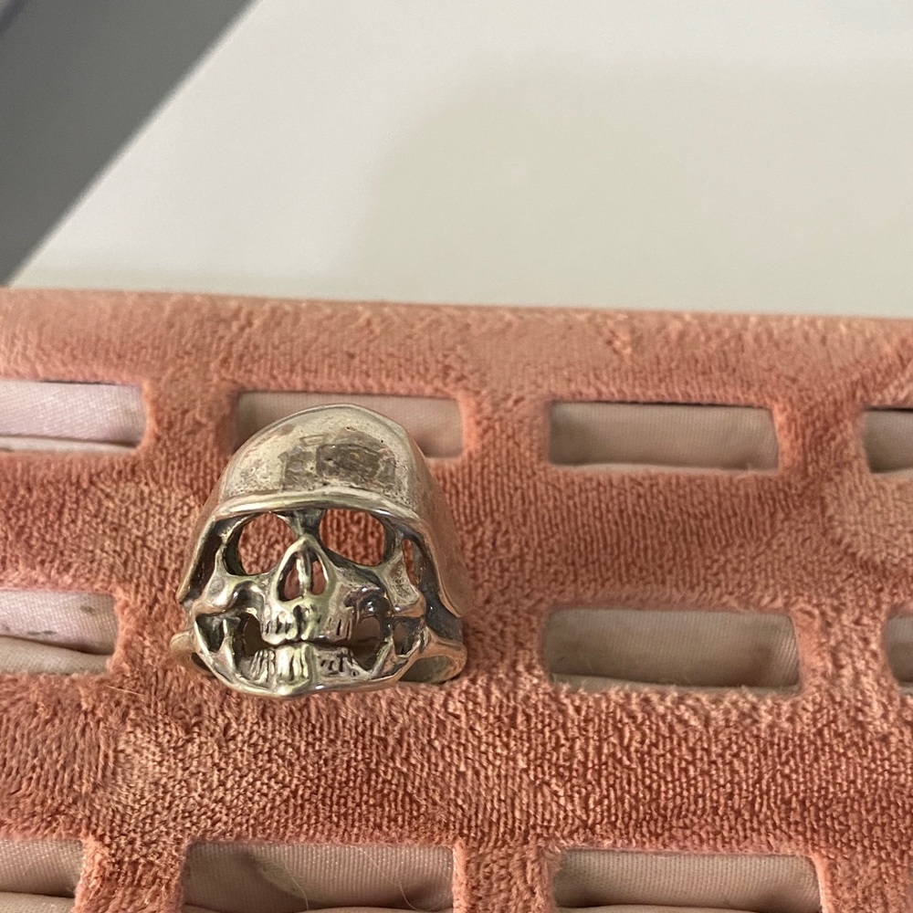Edgy Silver Skull Ring